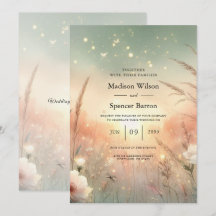 Boda en un Campo de Flores Silvestres Pastel Etére