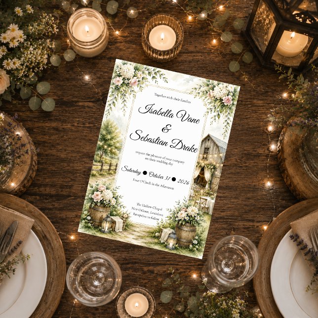 Invitación Boda en un granero rústico (Subido por el creador)