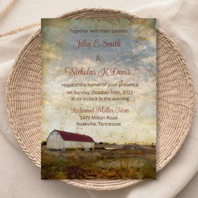 Invitación Boda en un granero rústico (Subido por el creador)
