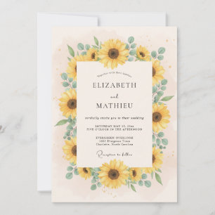 Invitación Boda en un país soleado y amarillo
