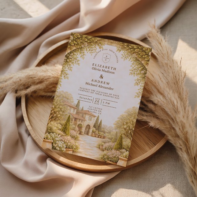 Invitación Boda en una finca de jardín rústico (Subido por el creador)