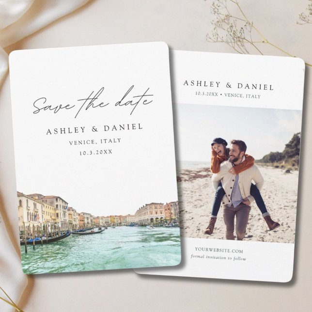 Invitación Boda en Venecia Italia Save the Date (Venice Italy Wedding Save the Date Invitation
)