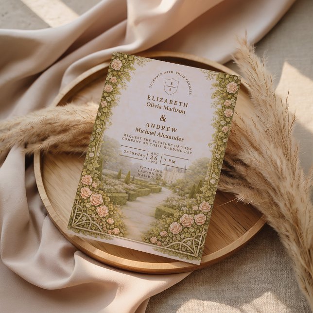 Invitación Boda en viñedo de jardín rústico (Subido por el creador)