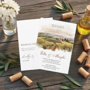 Invitación Boda en Viñedo Toscano   Campo Italiano