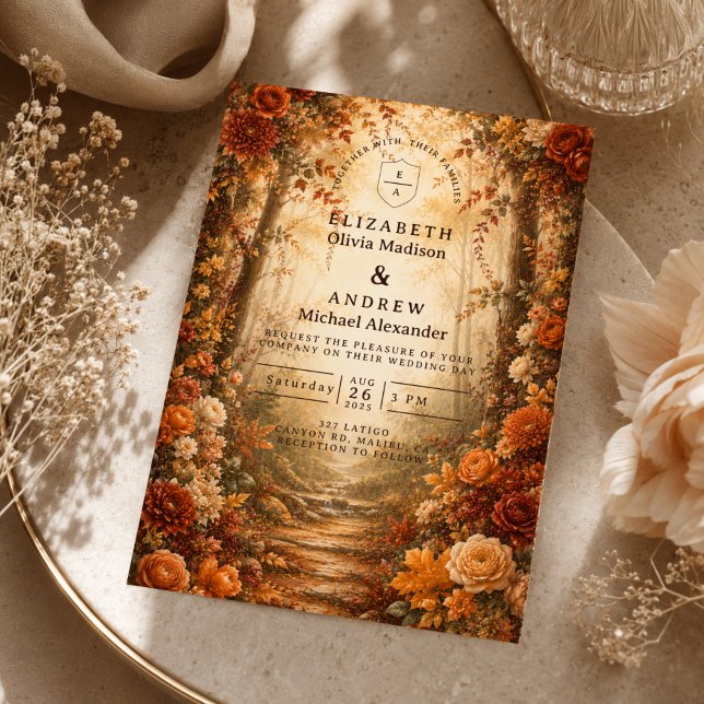 Invitación Boda Encantada de Otoño en el Bosque (Subido por el creador)