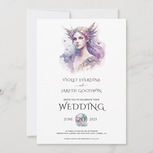 Invitación Boda encantado (Anverso)