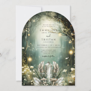 Invitación Boda encantado de Crystal Forest Arch