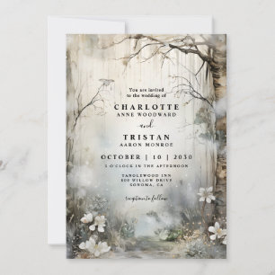 Invitación Boda encantado de Fantasy Forest Mist