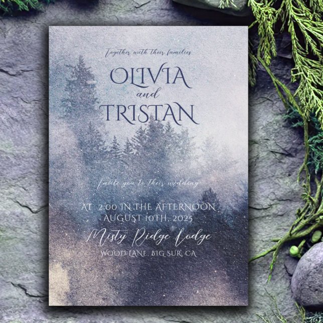 Invitación Boda encantado de Mist Forest Mist (Subido por el creador)