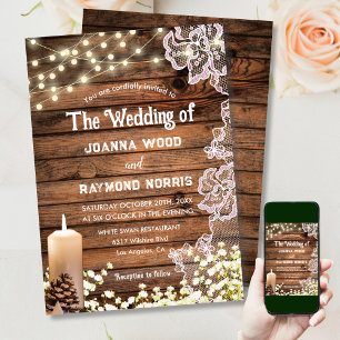 Invitación Boda Encantador de Velas y Encanto de Canales
