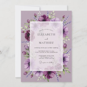 Invitación Boda encantadora de primavera con lilas