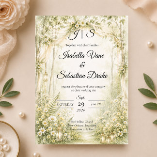 Invitación Boda encantadora en el bosque