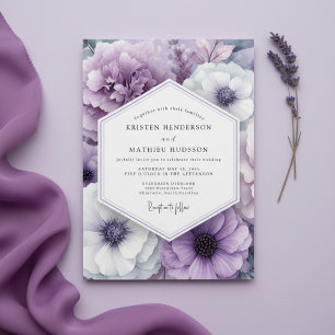 Invitación Boda Encantamiento Floral de Lavanda