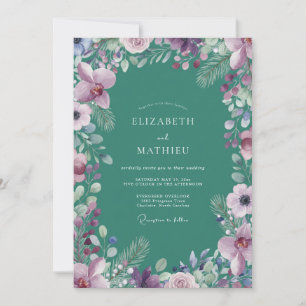 Invitación Boda Encantamiento Floral Esmeralda