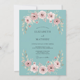 Invitación Boda Encantamiento Pintor de Rosa Verde