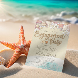 Invitación Boda Engagement Party Summer Beach Starfish