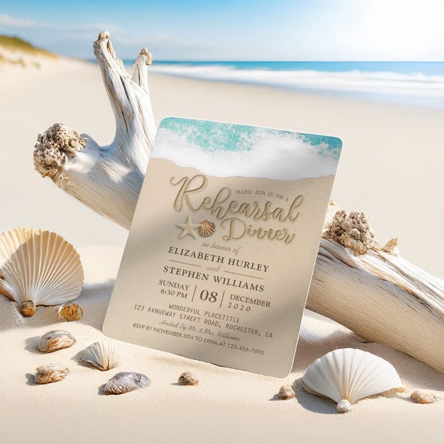 Invitación Boda Ensayo Cena Verano Playa Starfish (Subido por el creador)