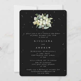 Invitación Boda Ensayo de Black Snowberry+Eucalipto