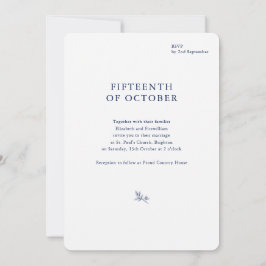 Invitación Boda Esbozo minimalista de Bouquet