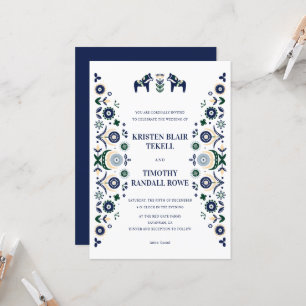 Invitación Boda Escandinavo Escandinavo de Dala Nórdico V1 In