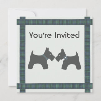Invitación Boda escocés con tema de Tartán