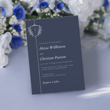 Boda escudo blanco casual de Navy Blue