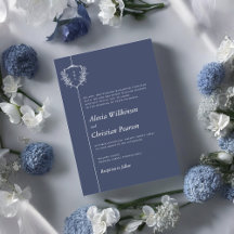 Boda escudo blanco tradicional de Navy Blue