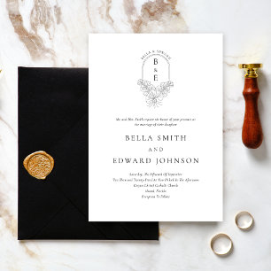 Invitación Boda Escudo clásico elegante