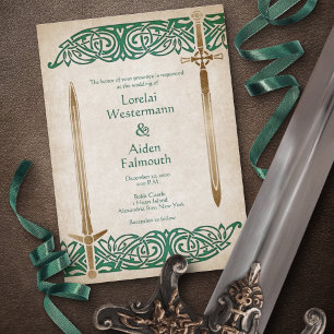 Invitación Boda Espadas Celta