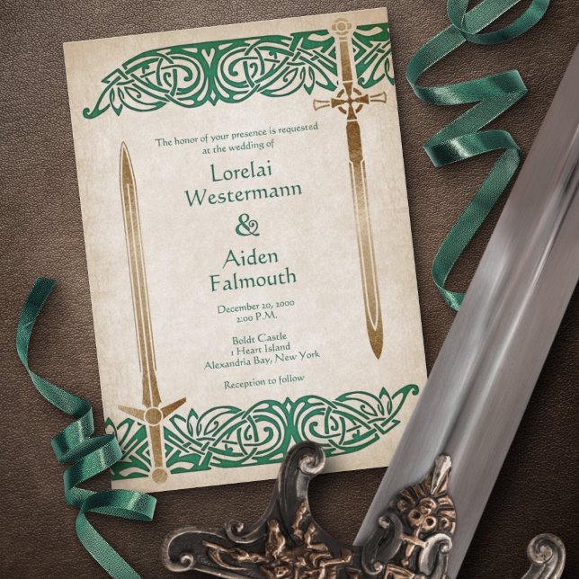 Invitación Boda Espadas Celta (Subido por el creador)