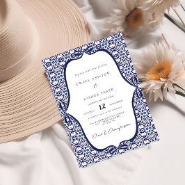 Invitación Boda español de Blue Arch Mexican Talavera