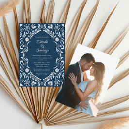 Invitación Boda español de Blue Talavera