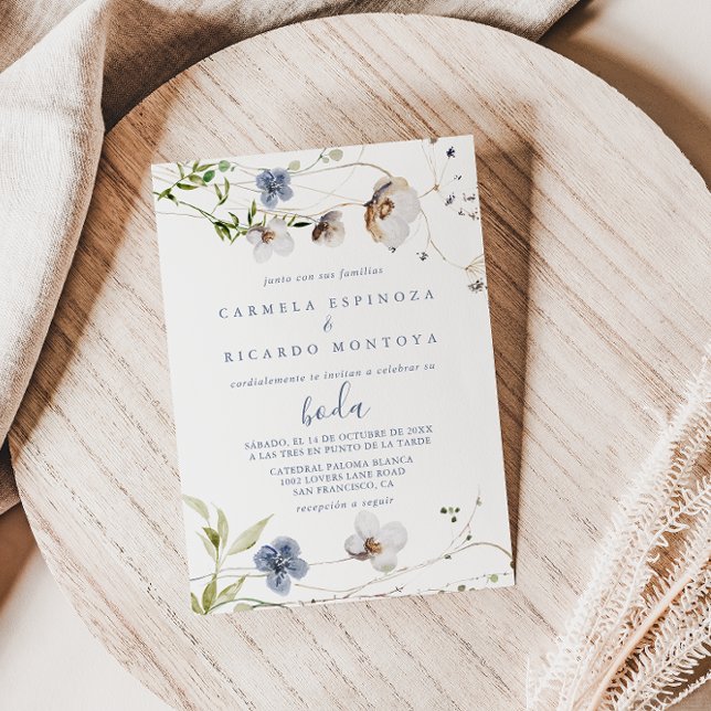 Invitación Boda español de Floral Forestal Silvestre (Subido por el creador)