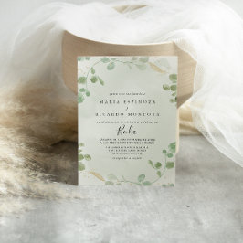 Invitación Boda español de oro de Confetti Eucalyptus