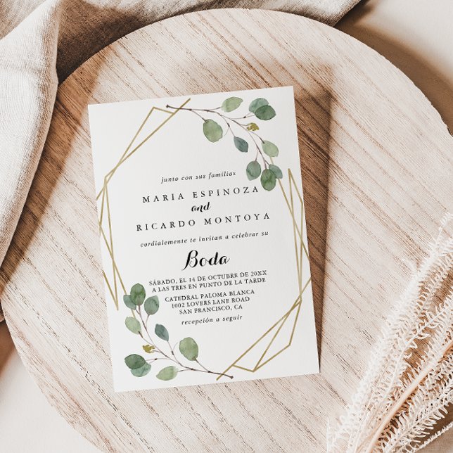 Invitación Boda español Eucalyptus (Subido por el creador)