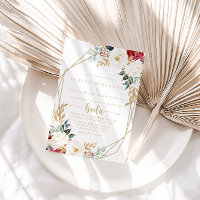 Boda español floral geométrico
