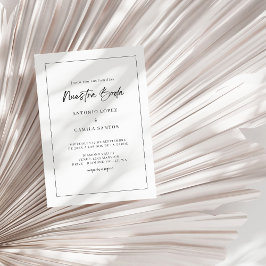 Invitación Boda español Minimalista de Boda moderna