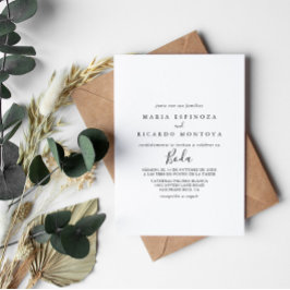 Invitación Boda español Minimalista simple