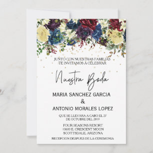 Invitación Boda Española de Navidad de Invierno Nuestra Boda