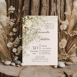 Invitación Boda española floral boho