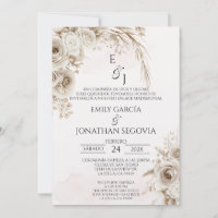 Boda española floral pampas boho