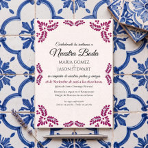 Boda española minimalista de flores rojas de Talav