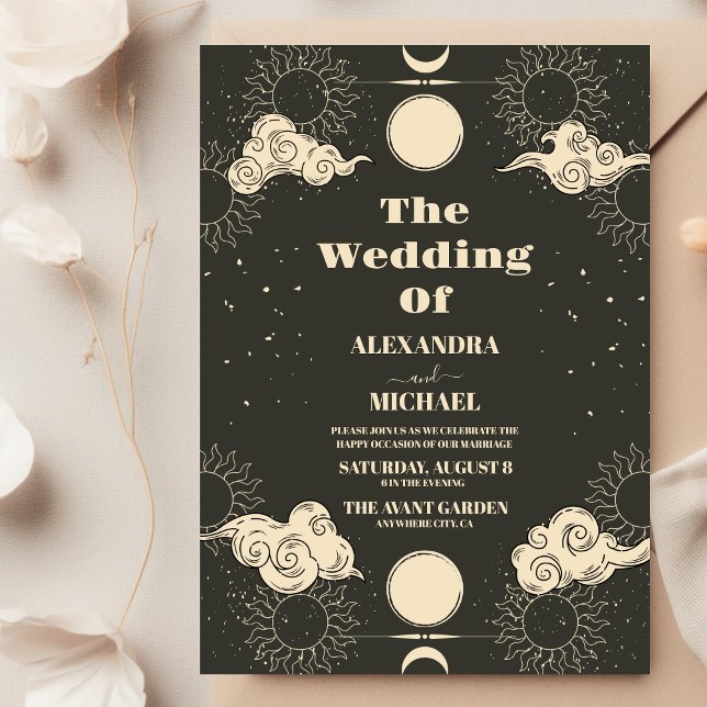 Invitación Boda Estelar Tarot Boho Celestial  (Subido por el creador)