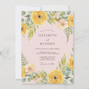 Invitación Boda Estética Flor de Oro