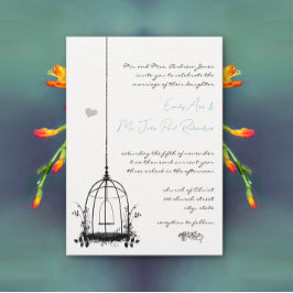 Invitación Boda estético de Boho Boho de la vejez negra vinta