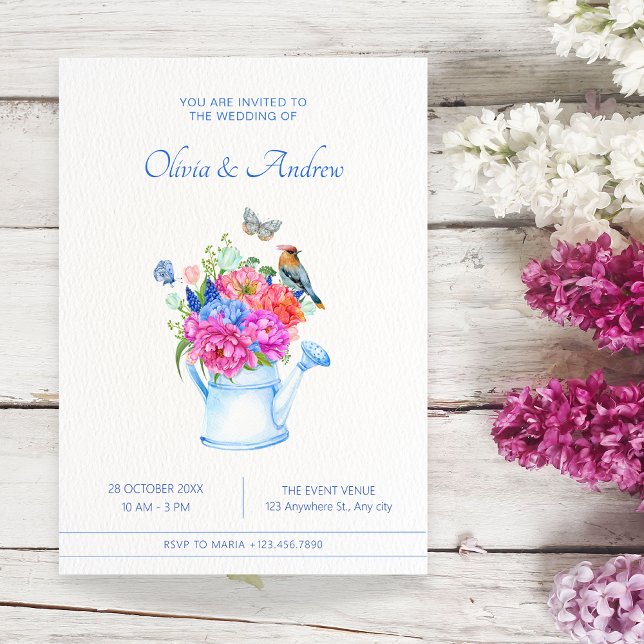 Invitación boda estético de ramo de flores (Subido por el creador)