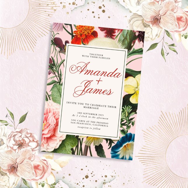 Invitación Boda estético floral (Subido por el creador)