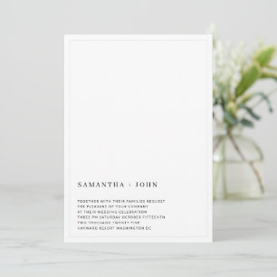 Invitación Boda estético mínimo ultramoderno