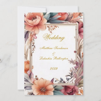 Invitación Boda estilo Boho Moderno Sofisticado Elegante