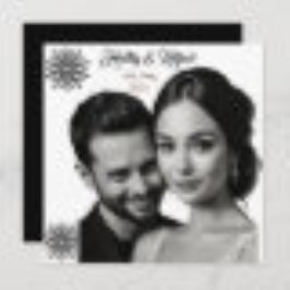 Invitación boda estilo retro foto en blanco y negro